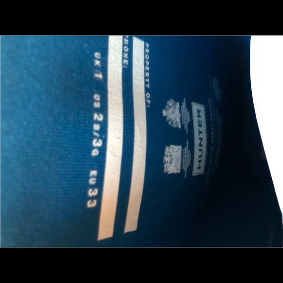 Girls Hunter Rain boots, teal color, like new - Picture 4 of 4